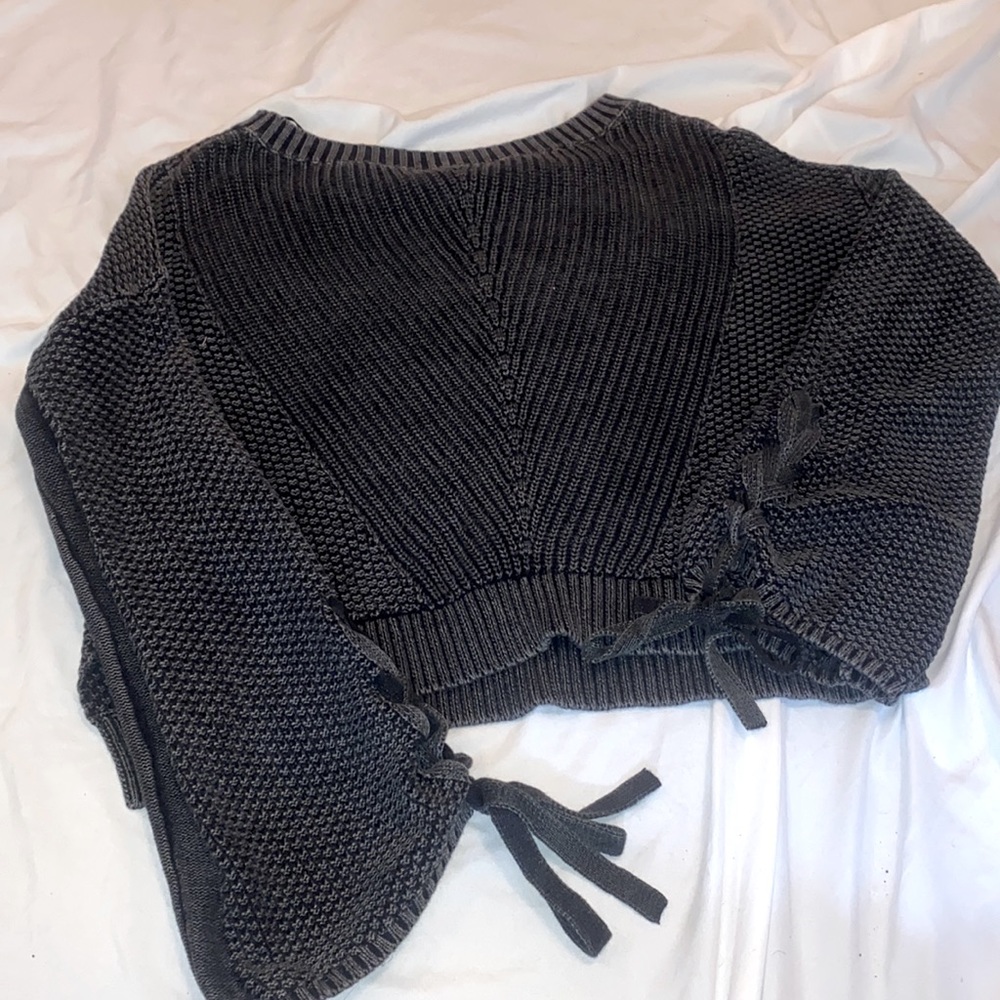 Hollister braided crop sweater